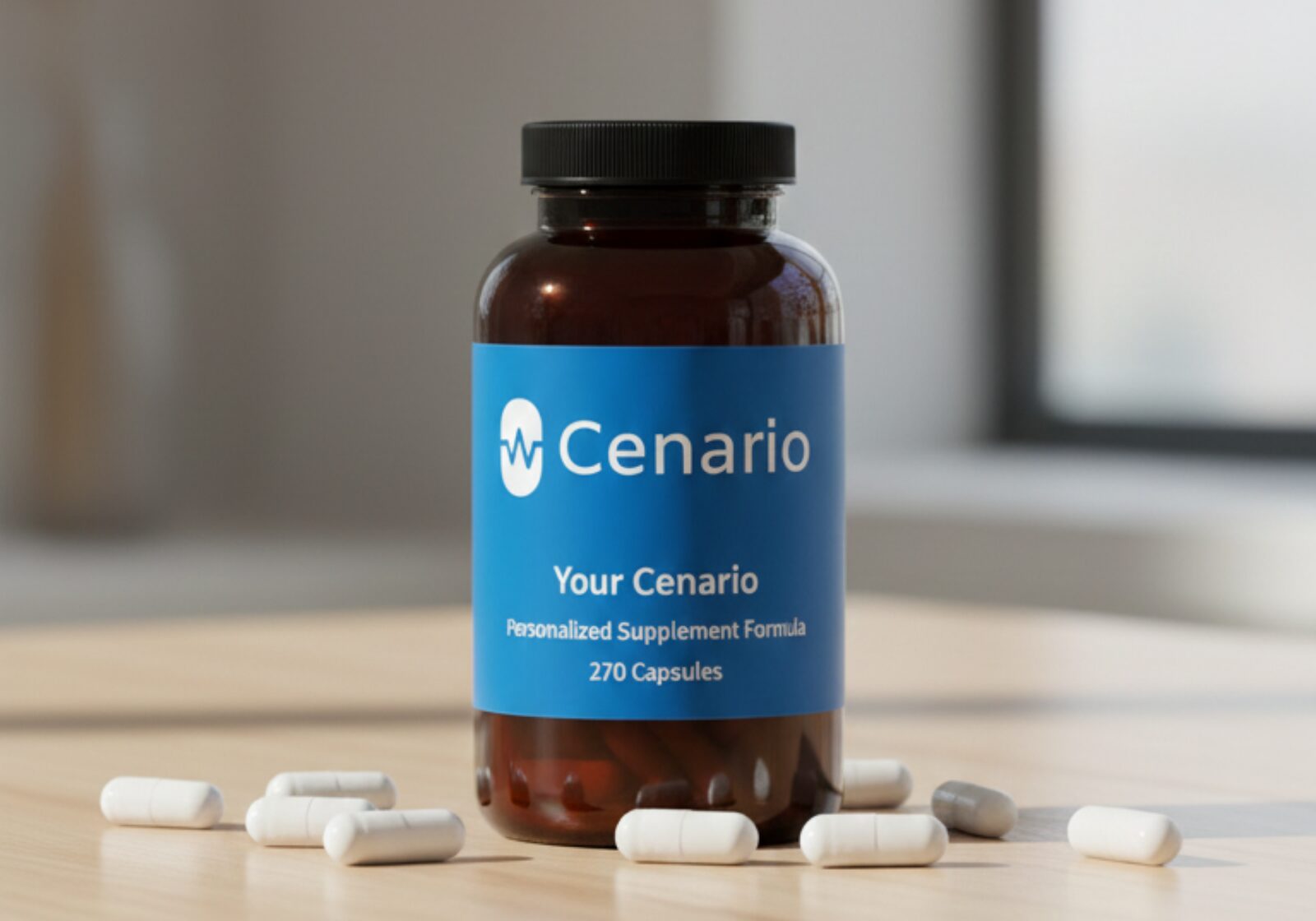 A selection of the best supplements for brain health, including omega-3 capsules, ginkgo biloba, and vitamin B complex, arranged on a wooden table.