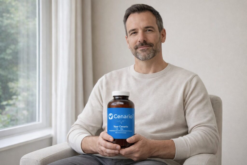 A selection of vitamins and supplements commonly used to help manage anxiety, including vitamin B complex, vitamin D, and magnesium capsules on a table.