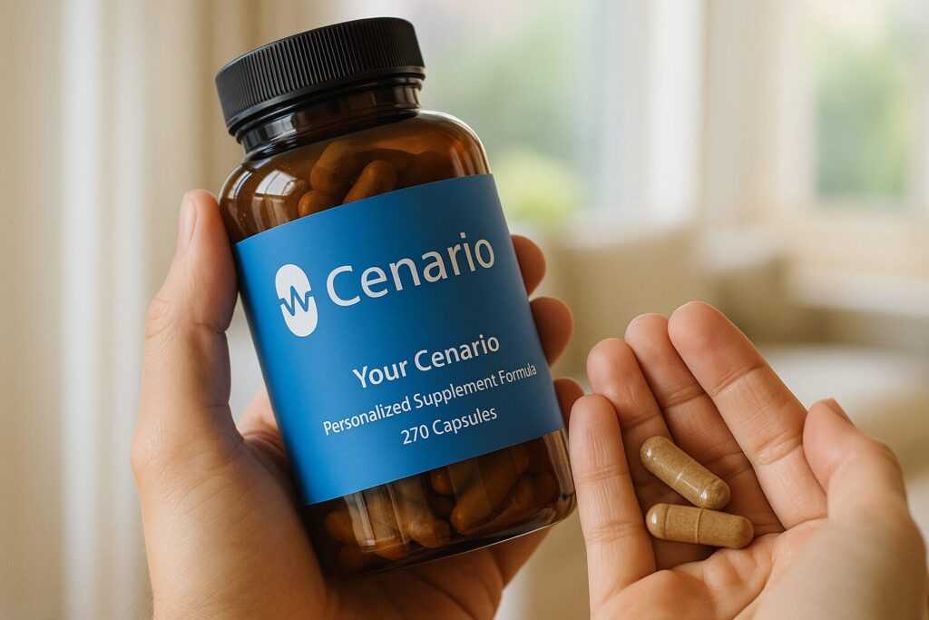 Five white supplement bottles with colorful labels are neatly arranged on a neutral background. Each bottle features distinct branding and vibrant graphics, emphasizing product variety.