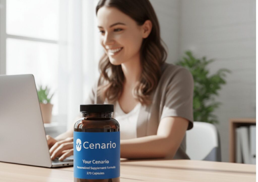 A young man sits at a desk with a laptop, holding his head in his hands, appearing stressed. The text overlay reads "Why Supplements For Mental Clarity Are a Game Changer."