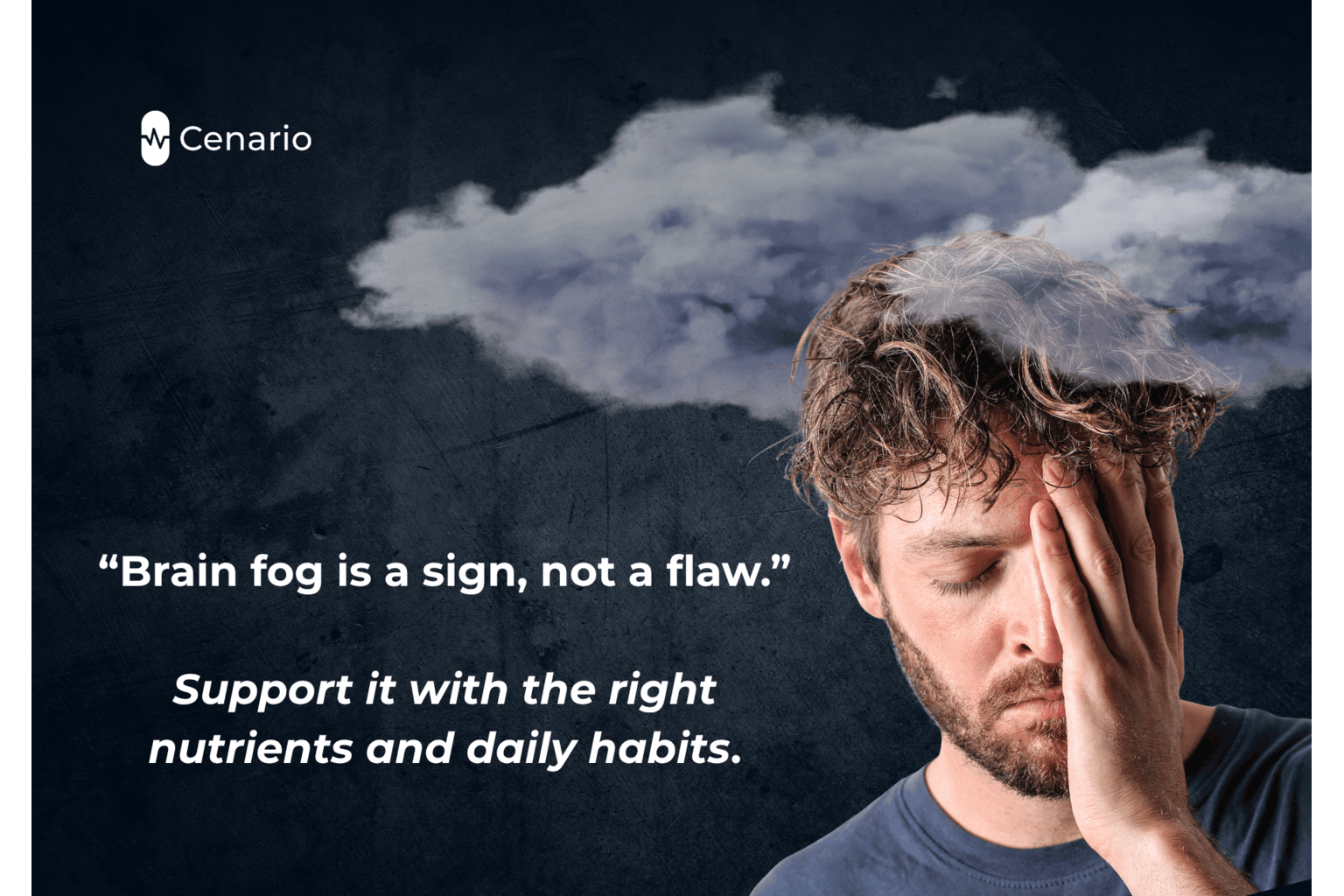 Bottles of vitamin supplements labeled B12, D, omega-3, and ginkgo biloba, recommended for improving brain fog and memory support on a wooden table.