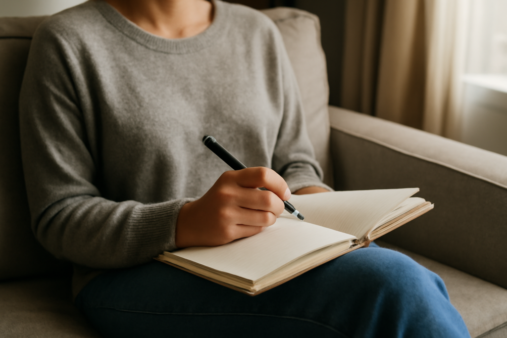 A person sits alone on a park bench at sunset, reflecting quietly, symbolizing the emotional process of getting over a breakup.