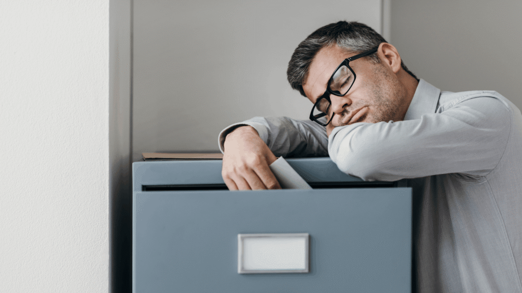 Illustration showing a person with narcolepsy experiencing sudden muscle weakness, or cataplexy, triggered by strong emotions like laughter.