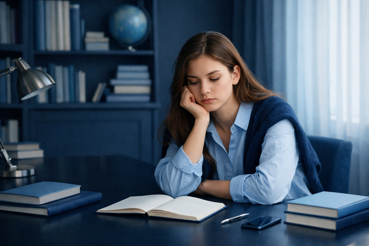 A person sits alone on a couch, looking downcast and withdrawn, illustrating symptoms of adjustment disorder with depressed mood.