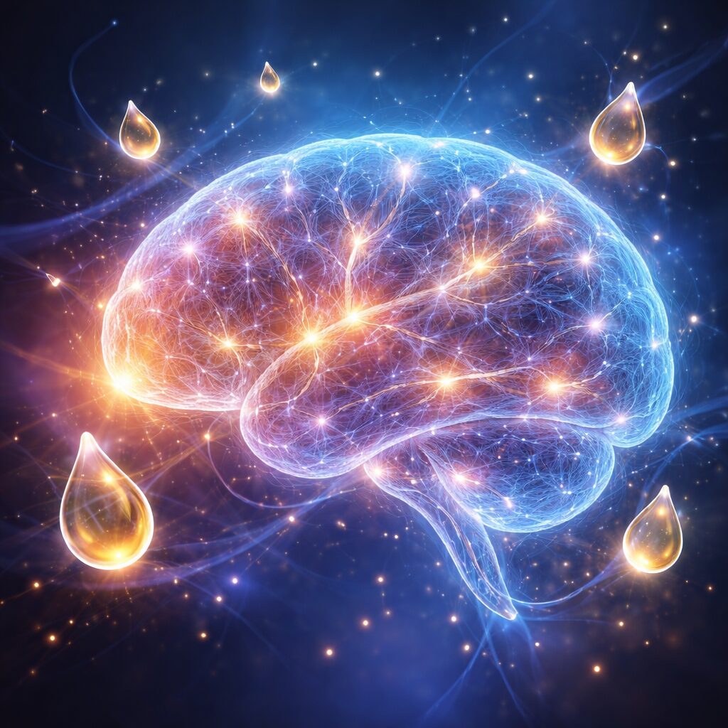 Various supplements for bipolar depression, including omega-3, magnesium, and vitamin D, displayed on a table with labeled bottles and capsules.