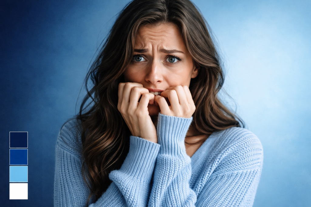 Illustration showing various grounding techniques, including deep breathing, sensory focus, and mindful observation, to help manage anxiety and stress.