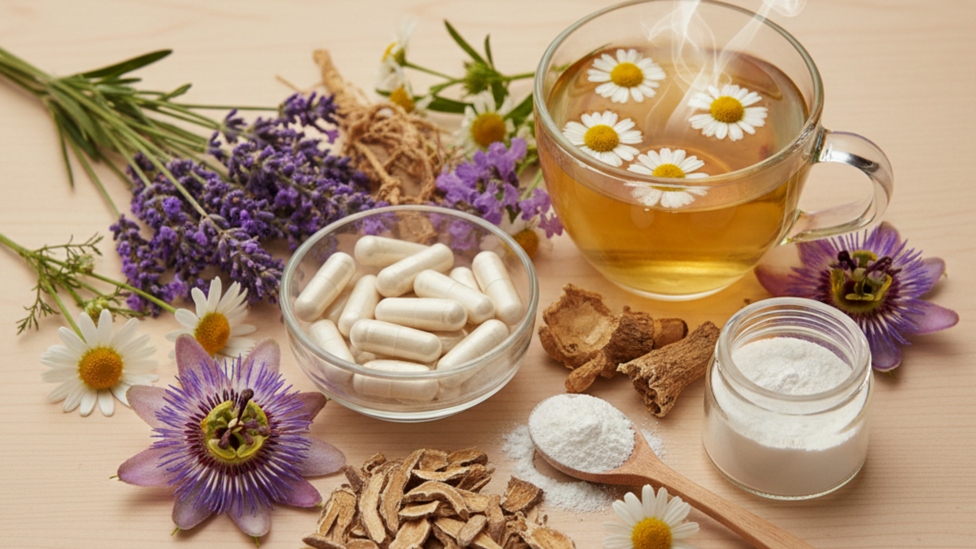 Various over-the-counter sleep aids including melatonin, diphenhydramine, and herbal supplements displayed on a pharmacy shelf.
