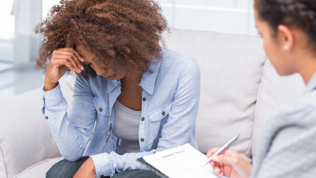 A checklist outlining treatment goals for depression, including symptom reduction, improved daily functioning, and enhanced emotional well-being.