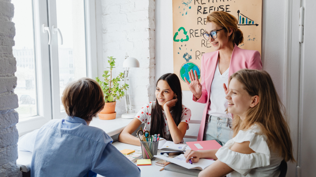 A diverse group of teenagers engaged in a counseling session, illustrating key aspects of adolescent psychology and emotional development.