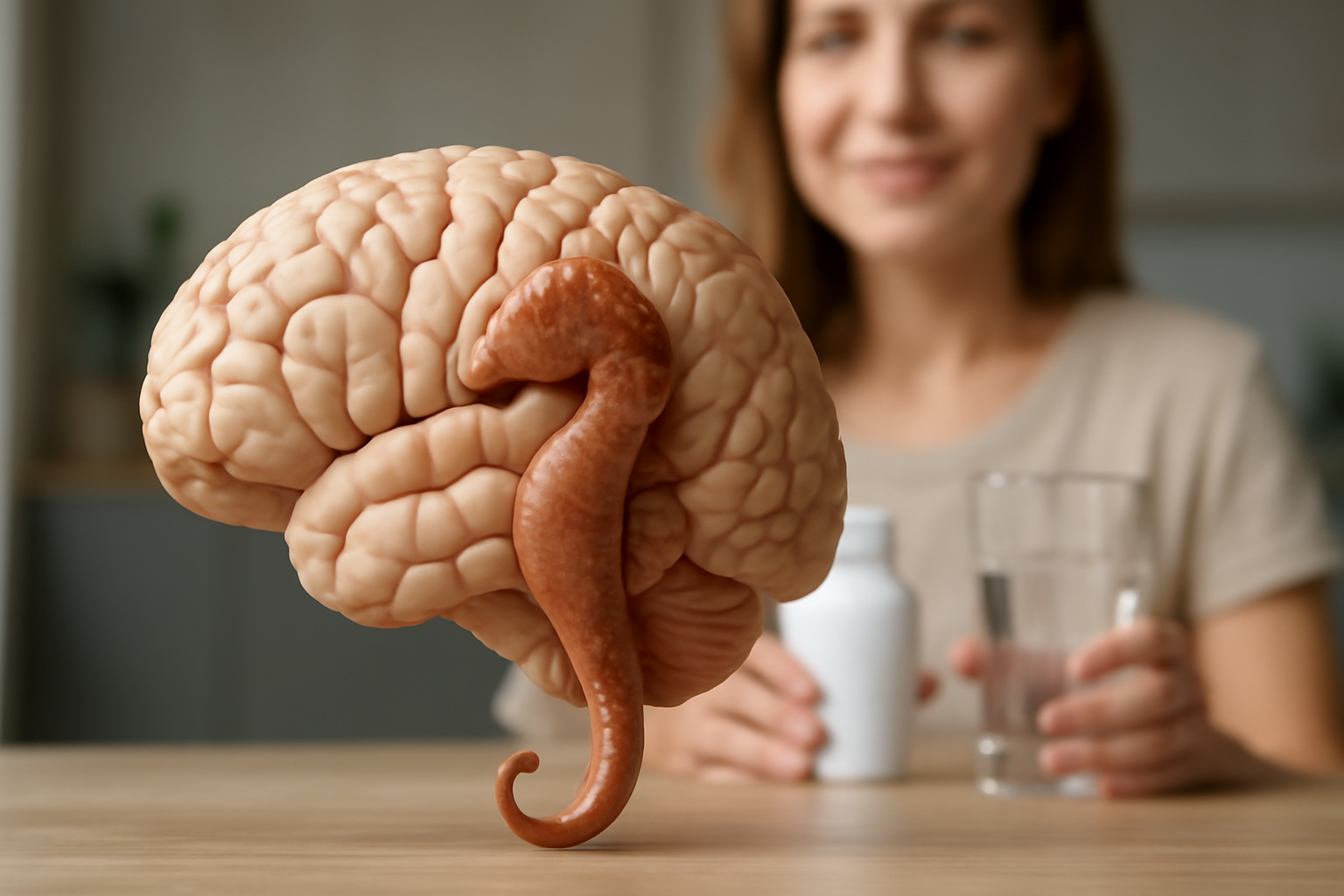 Illustration of the hippocampus, a curved brain structure involved in memory formation, spatial navigation, and learning processes within the limbic system.