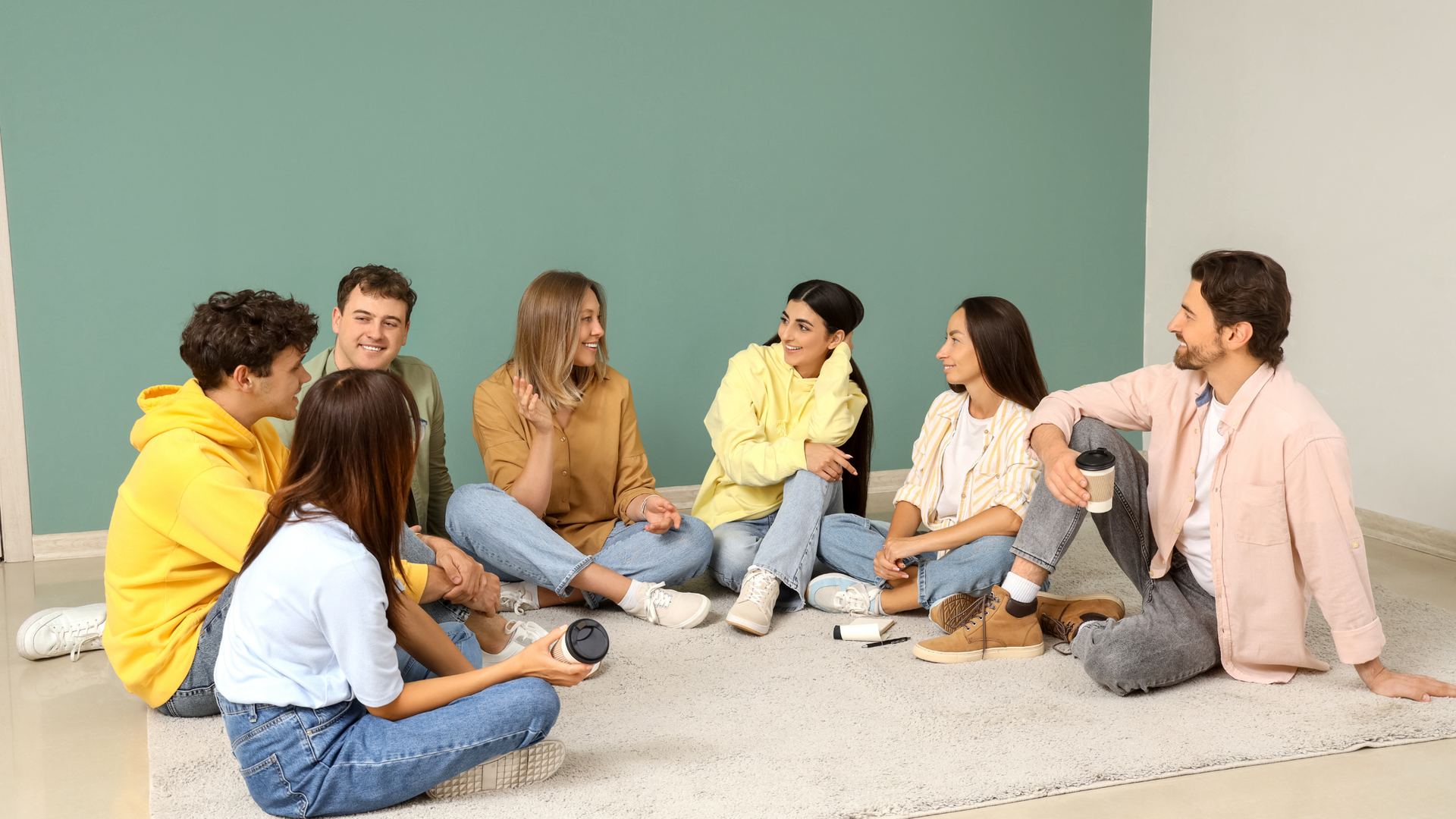 Illustration showing interconnected people with arrows indicating communication flow, symbolizing the complex dynamics within relationships and social networks.