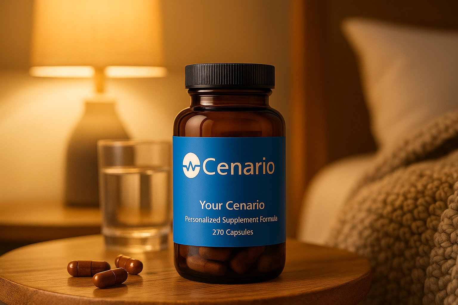 Bottles of the best magnesium supplements for sleep arranged on a bedside table, highlighting options for improved nighttime relaxation and restfulness.