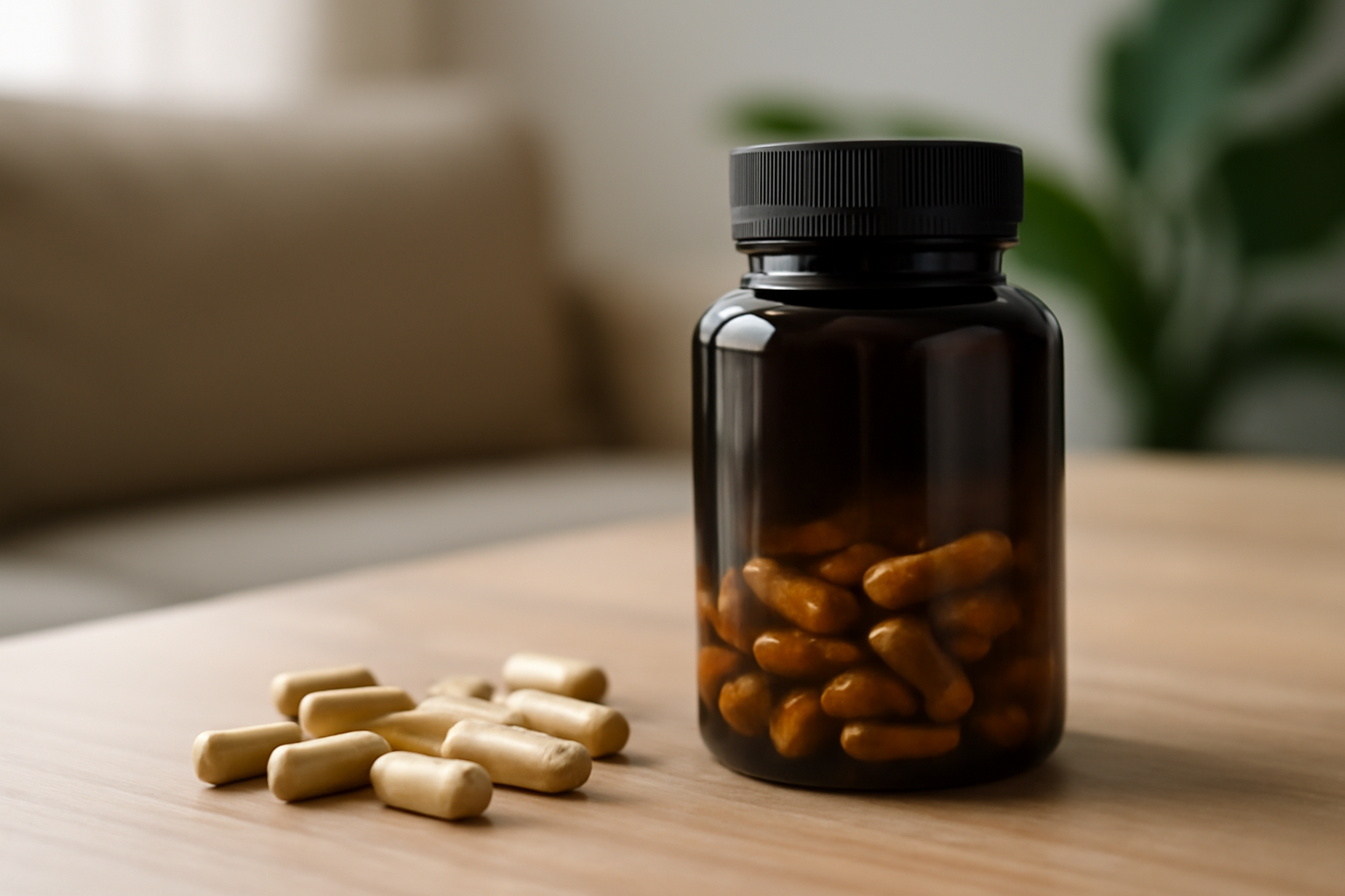 Bottles of best brain and energy supplement with natural ingredients, designed to enhance mental focus, memory, and boost daily energy levels.