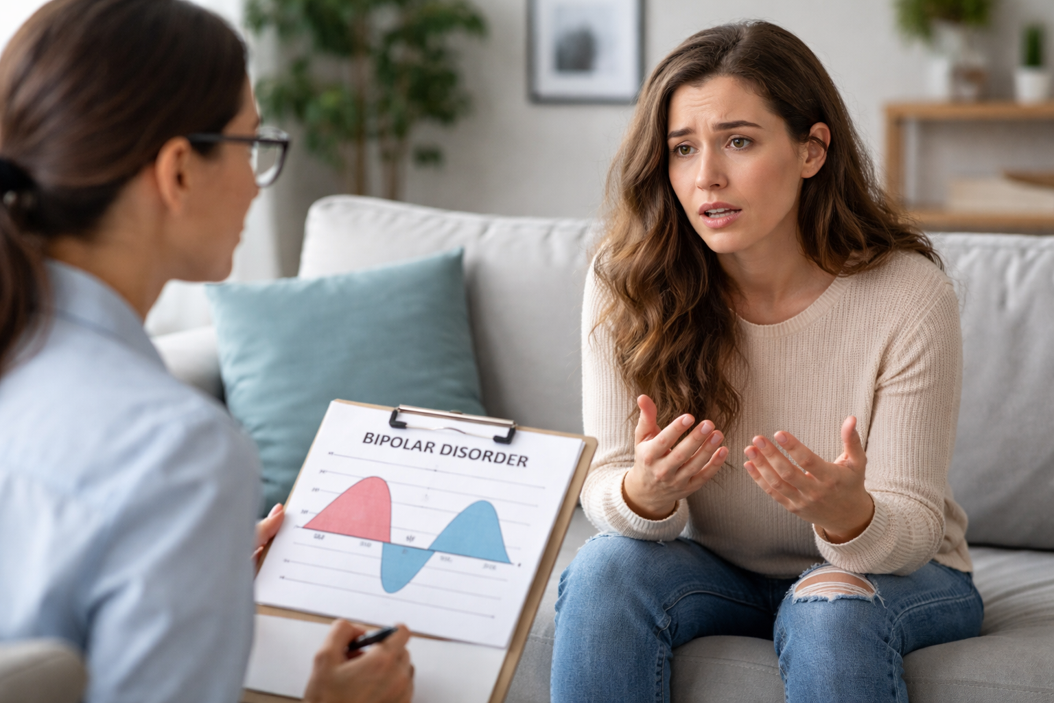 Cannabis leaves and a prescription bottle on a table, symbolizing medical cannabis use for managing symptoms of borderline personality disorder.