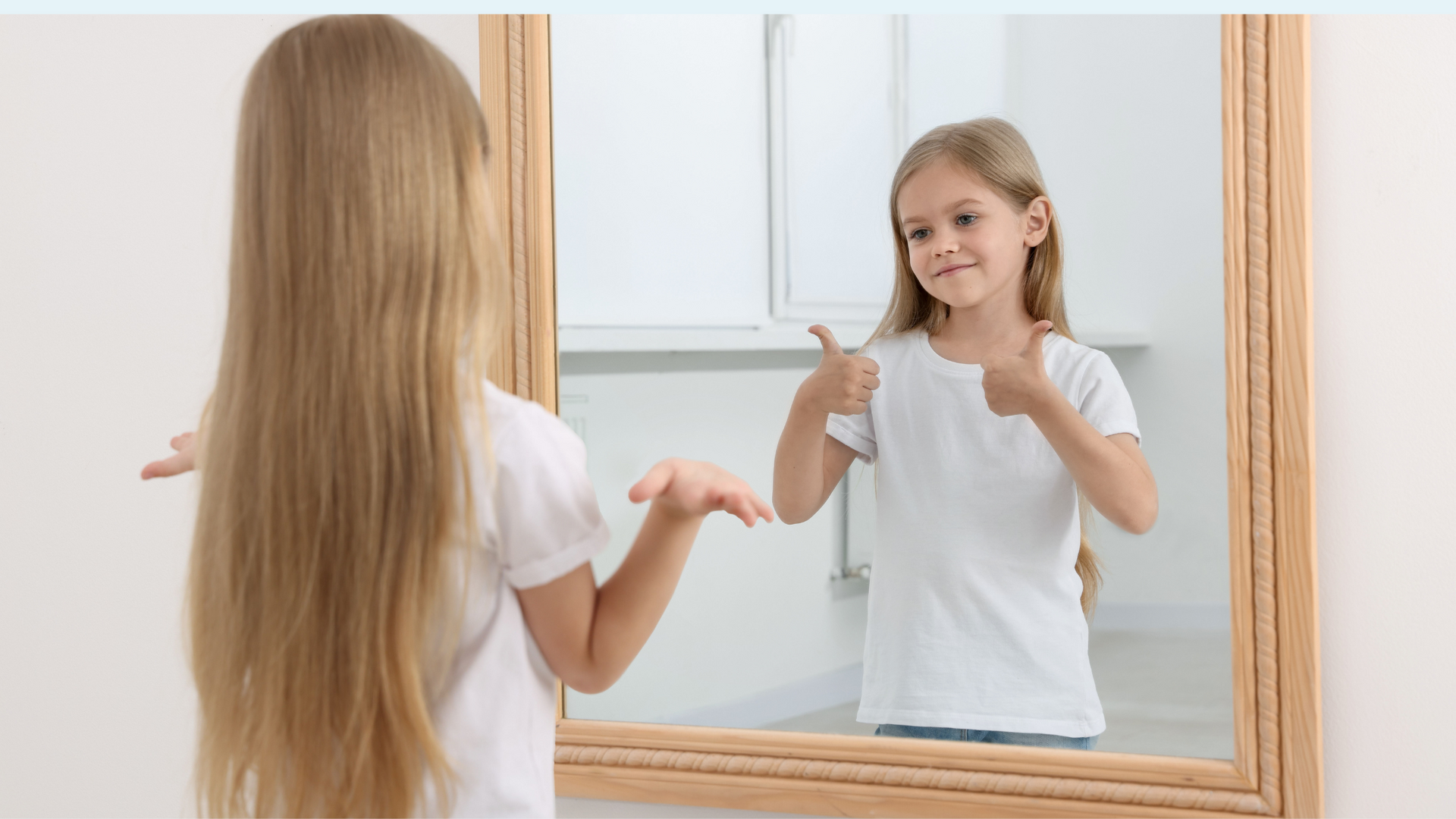 Illustration of a person reframing negative thoughts into positive ones, symbolizing the process of cognitive reappraisal for emotional regulation.