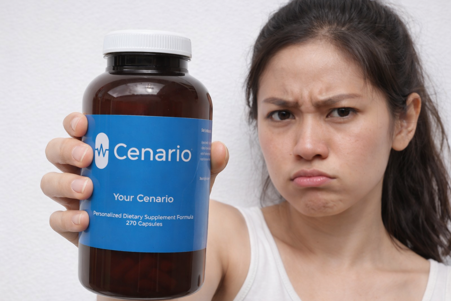 A young woman sits at her desk, furrowing her brow and clenching her jaw in frustration, clearly irritated by something on her computer screen.