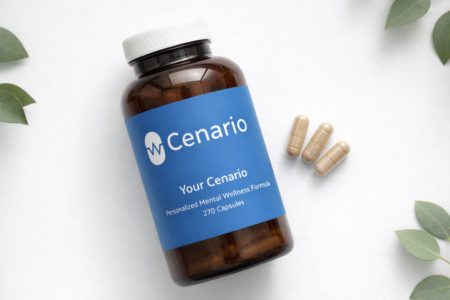 A selection of the best herbs for memory and focus, including ginkgo biloba, rosemary, bacopa monnieri, and sage, displayed on a wooden table.